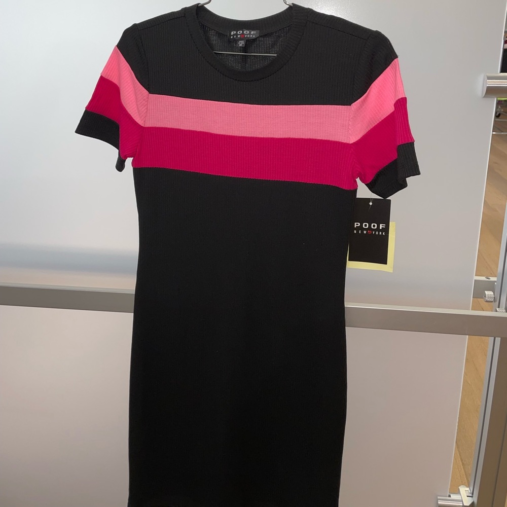 Poof! Multi Color Soft Sweater Dress